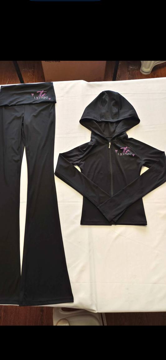 Black Laceprint Set